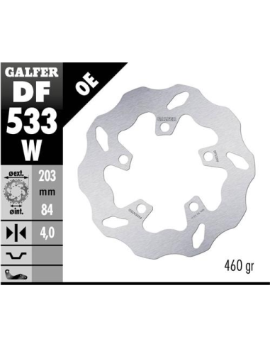 disco freno moto galfer wave fijo 203x4mm df533w