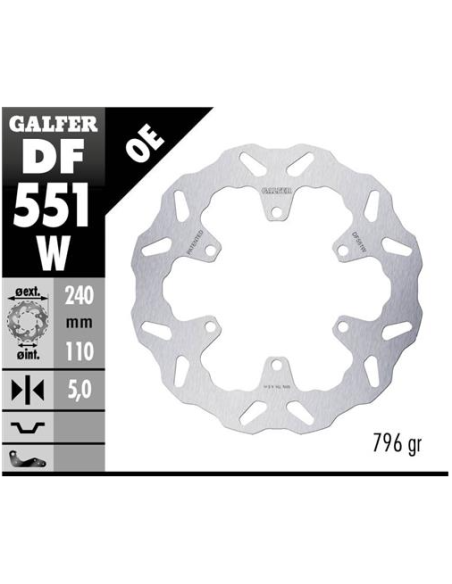 disco freno moto galfer wave fijo 240x5mmdf551w