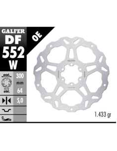 disco freno moto galfer wave fijo 300x5mm df552w