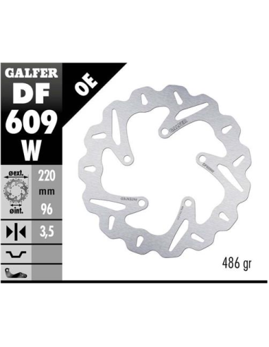 disco freno moto galfer wave fijo 220x3mm df609w