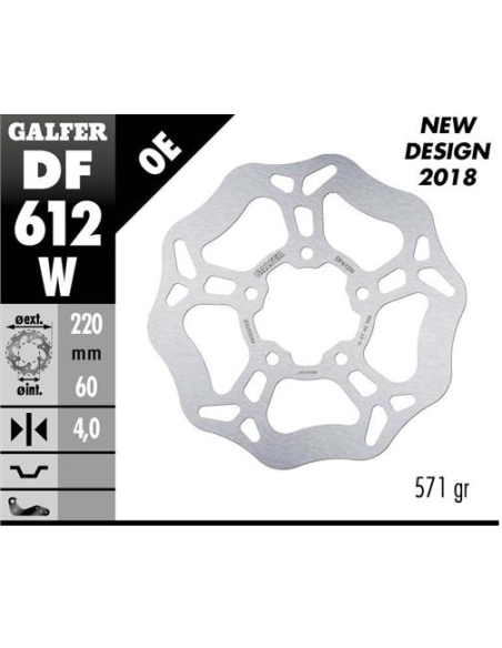 disco freno moto galfer wave fijo 220x4mm df612w