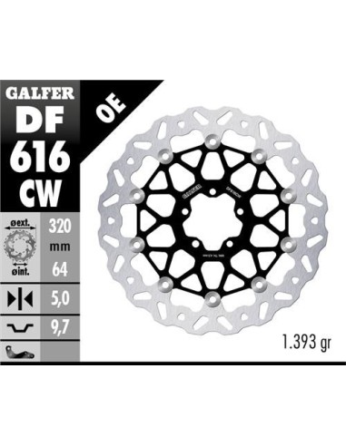 disco de freno delantero ktm 890 smt df616cw
