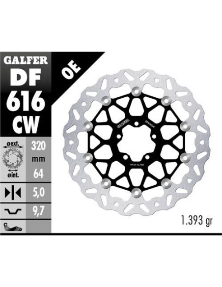 disco de freno delantero ktm 890 smt df616cw
