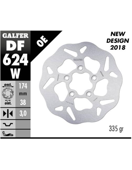 disco freno moto galfer wave fijo 174x3mm df624w