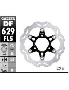 disco freno moto galfer wave flotante 220x3mm df62