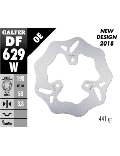 disco freno wave galfer df629w 190x3 8 mm 3 tornillos o80 yamaha aprilia piaggio