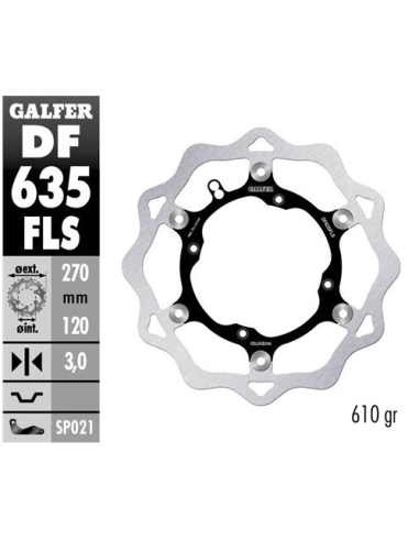disco freno moto galfer wave flotante 270x3mm df63