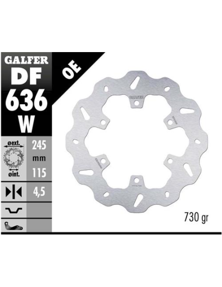 disco freno moto galfer wave fijo 43 5x4 5mm df636
