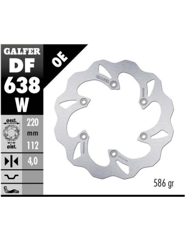 disco freno moto galfer wave fijo 220x4mm df638w