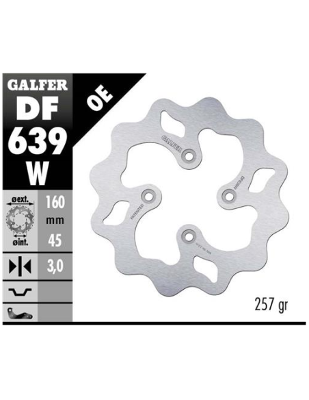 disco freno moto galfer wave fijo 160x3mm df639w