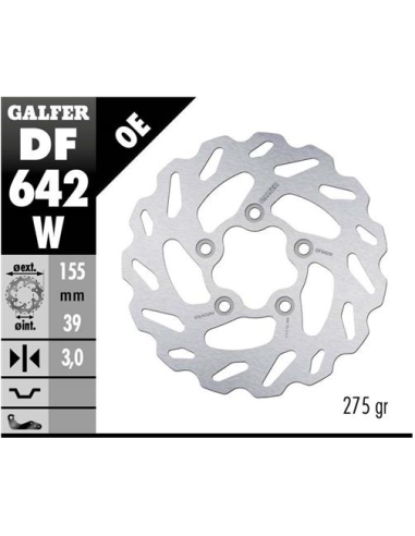 disco freno moto galfer wave fijo 155x3mm df642w