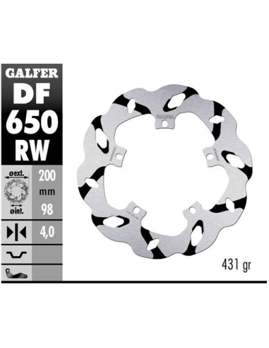 disco freno moto galder wave fijo 200x4mm df650rw