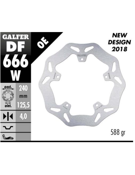 disco freno moto galfer wave fijo 240x4mm df666w