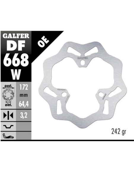 disco freno moto galfer wave fijo 172x3 2mm df668w