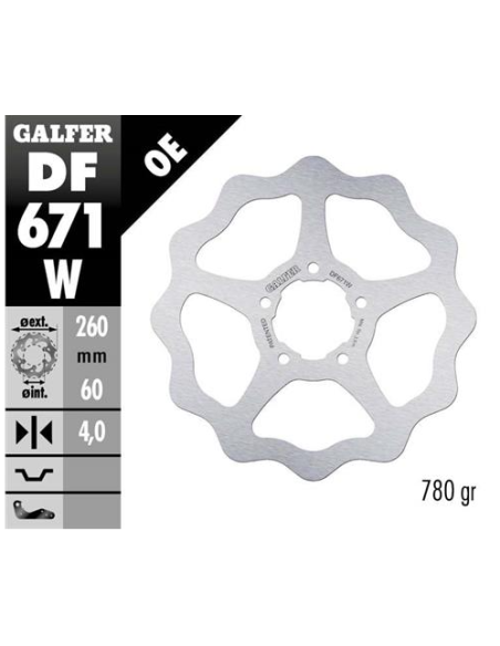 disco freno moto galfer wave fijo 260x4mm df671w
