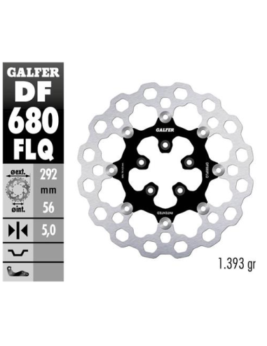 disco freno moto flotante galfer qubic 292x5mm df6