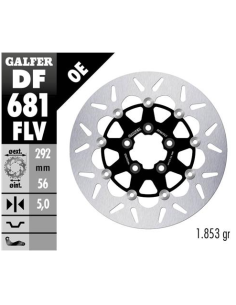disco freno moto flotante galfer 292x5mm df681flv