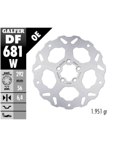disco freno moto galfer wave fijo 292x6 4mm df681w