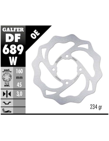 disco freno moto galfer wave fijo 160x3mm df689w
