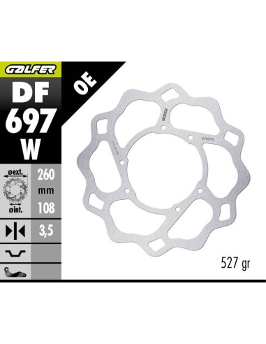 disco de freno delantero galfer sherco x ride df697w