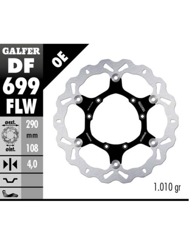 disco freno moto galfer wave flotante 290x4mm df69