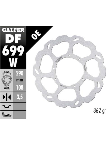 disco freno moto galfer wave fijo 290x3 5mm df699w