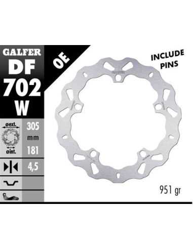 disco freno moto galfer wave fijo 305x4 5mm df702w
