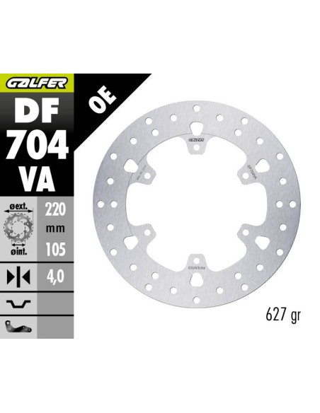 disco de freno trasero galfer df704va piaggio