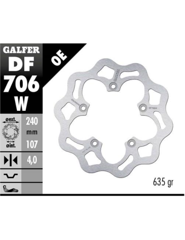 disco freno moto galfer wave fijo 240x4mm df706w