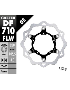 disco freno moto galfer wave flotante 260x3mm df71
