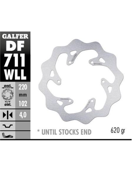 disco freno moto galder wave fijo solido df711wll