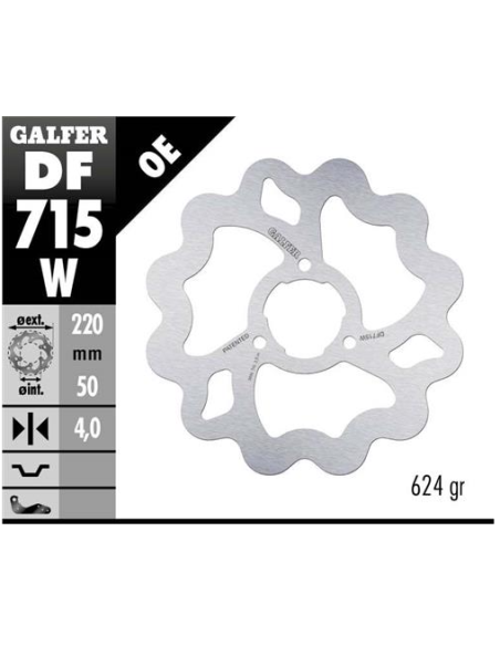 disco freno moto galfer wave fijo 220x4mm df715w
