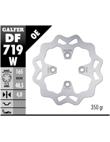 disco freno moto galfer wave fijo 164 5x4mm df719w