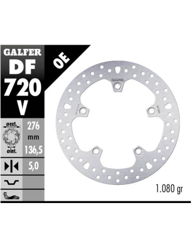 disco freno moto fijo galfer 276x5mm df720v