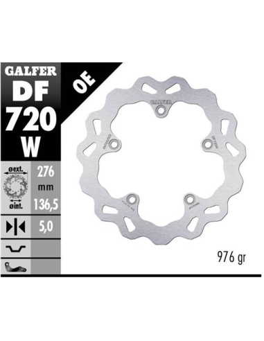 disco freno moto galfer wave fijo 276x5mm df720w