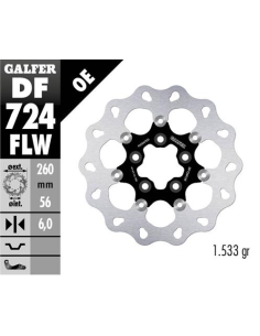 disco freno moto galfer wave flotante 260x6mm df72