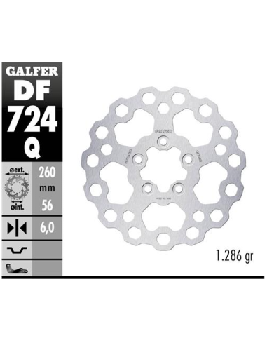disco freno moto moto fijo galfer qubic 260x6mm df