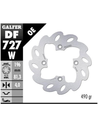 disco freno moto galfer wave fijo 196x4mm df727w