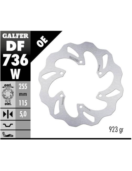 disco freno moto galfer wave fijo 255x5mm df736w