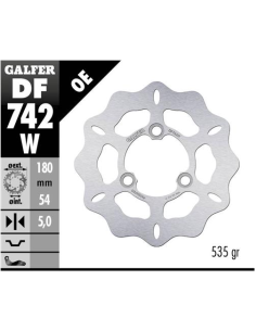 disco de freno delantero galfer df742w wave fijo 180x5 mm