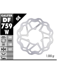 disco freno moto galfer wave fijo 300x4mm df759w