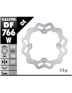 disco freno moto galfer wave fijo 210x5mm df766w