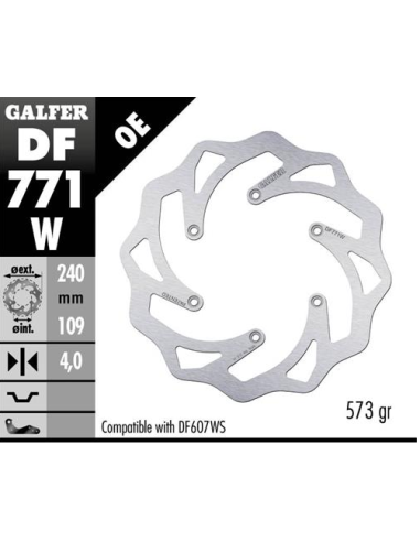 disco freno moto galfer wave fijo 240x4mm df771w
