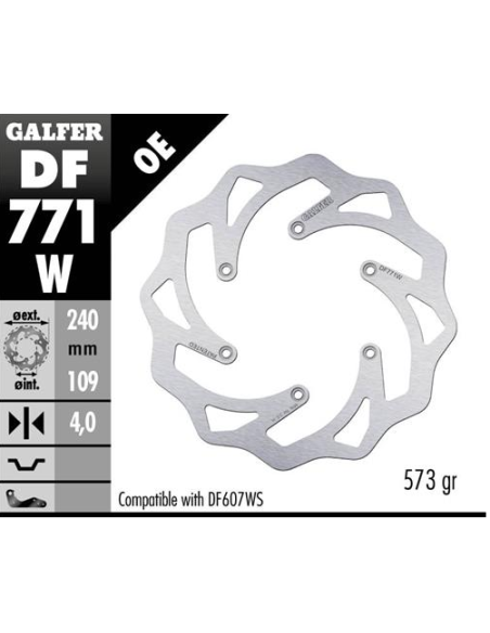 disco freno moto galfer wave fijo 240x4mm df771w