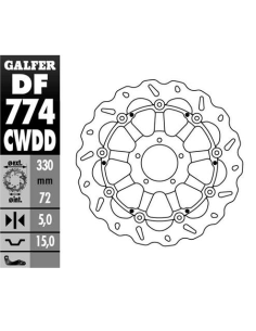 disco freno moto galfer wave flotante compl recho
