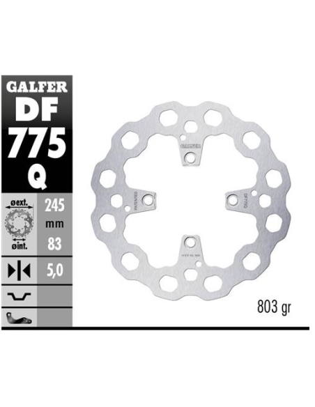 disco freno moto moto fijo galfer qubic 245x5mm df