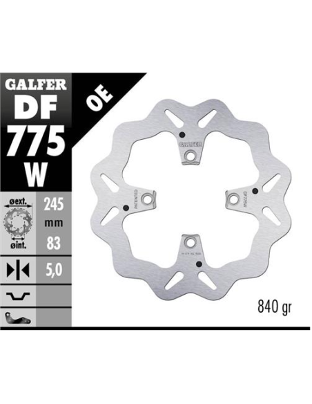 disco freno moto galfer wave fijo 245x5mm df775w
