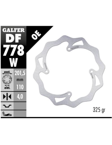 disco freno moto galfer wave fijo 201 5x4mm df778w