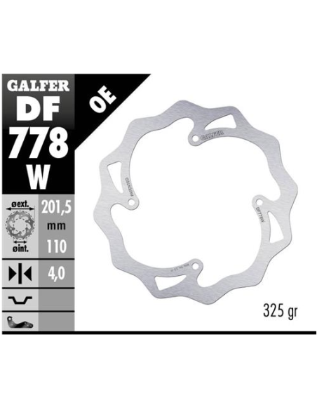 disco freno moto galfer wave fijo 201 5x4mm df778w