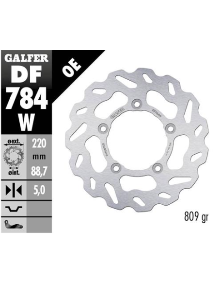 disco freno moto galfer wave fijo 220x5mm df784w